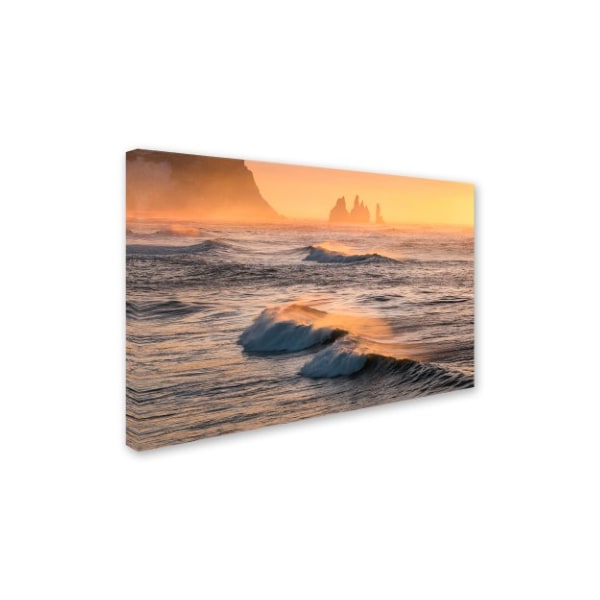 Mathieu Rivrin 'Golden Morning In Vik' Canvas Art,30x47